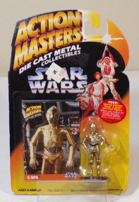 1994 Star Wars Action Masters - 2.5'' Die Cast C-3PO Metal Figure MOSC
