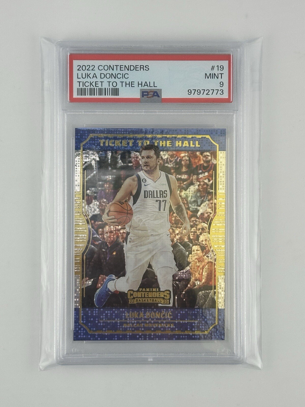 2022 Panini Contenders Ticket To The Hall #19 Luka Doncic Dallas Mavericks PSA 9
