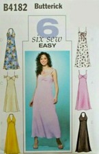 2004 Summer Halter Dress Sewing Pattern U-Pick Size 6-22 Butterick 4182 OOP