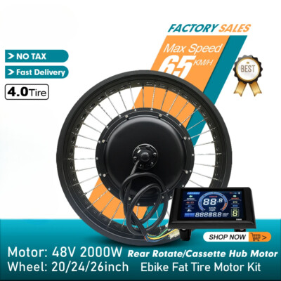 48V 2000W 20 24 26Zoll Schnee Fettfötus Ebike Hinter Drehung/Kassette Nabenmotor
