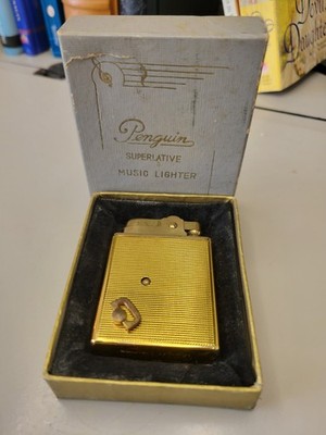 Vintage Penguin Musical Lighter Original Box made in Japan