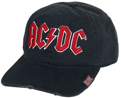 ACDC Cap Unisex Logo schwarz Band-Merch, Bands, Geschenke 100% Baumwolle