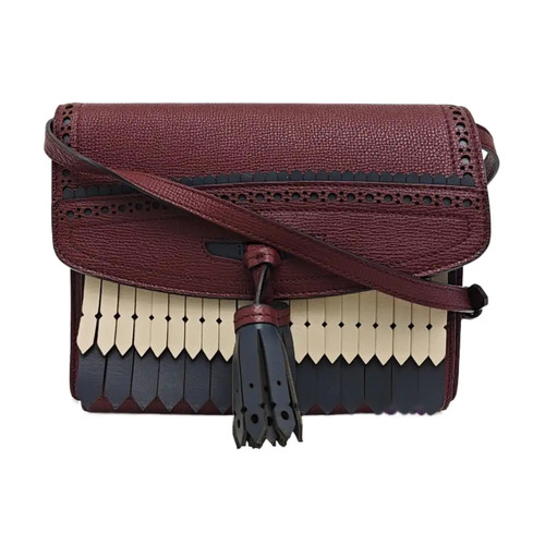BURBERRY Macken Crossbody bags Leather Burgundy Free Shipping | Duties Paid