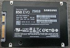 SAMSUNG 850 EVO MZ7LH250HAJQ MZ-76E250 Hard Drive 2.5" SSD 250GB 93 Health