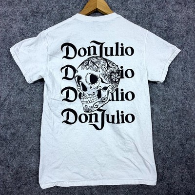 Tequila Don Julio Sugar Skull Graphic Gildan T-Shirt Mens Small White Cotton