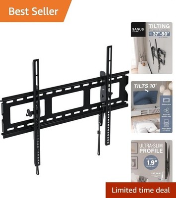 Sleek Tilting TV Bracket for 37''-80'' Screens - Easy Installation & Cable Access