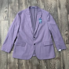 220 Stafford Classic Fit 54 Wool Blend Blazer Men s Size 48 Reg Purple