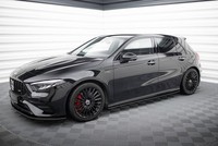 Seitenschweller Ansatz (Paar) Passend FüR Mercedes-Amg A35 W177 Fl Roter Kern
