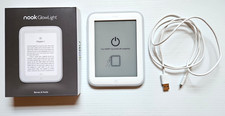 Nook GlowLight 4GB White E-Reader BNRV500 Barnes Noble TESTED Working Reset