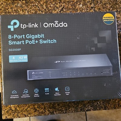 TP-LINK Omada SG2008P 8-Port Gigabit Smart PoE+ Switch RJ-45