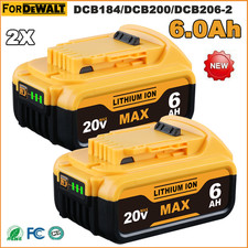 2X  DCB200 18V 20Volt Max Lithium-Ion 6.0Ah Compact Battery  DCB203 For Dewalt