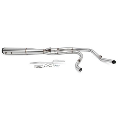 2 into 1 For Harley Touring Street Road Glide 2017-up  Full Length Exhaust Pipe