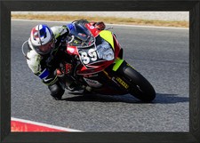 Quadro stampa su tela poster arte da parete con cornice biker