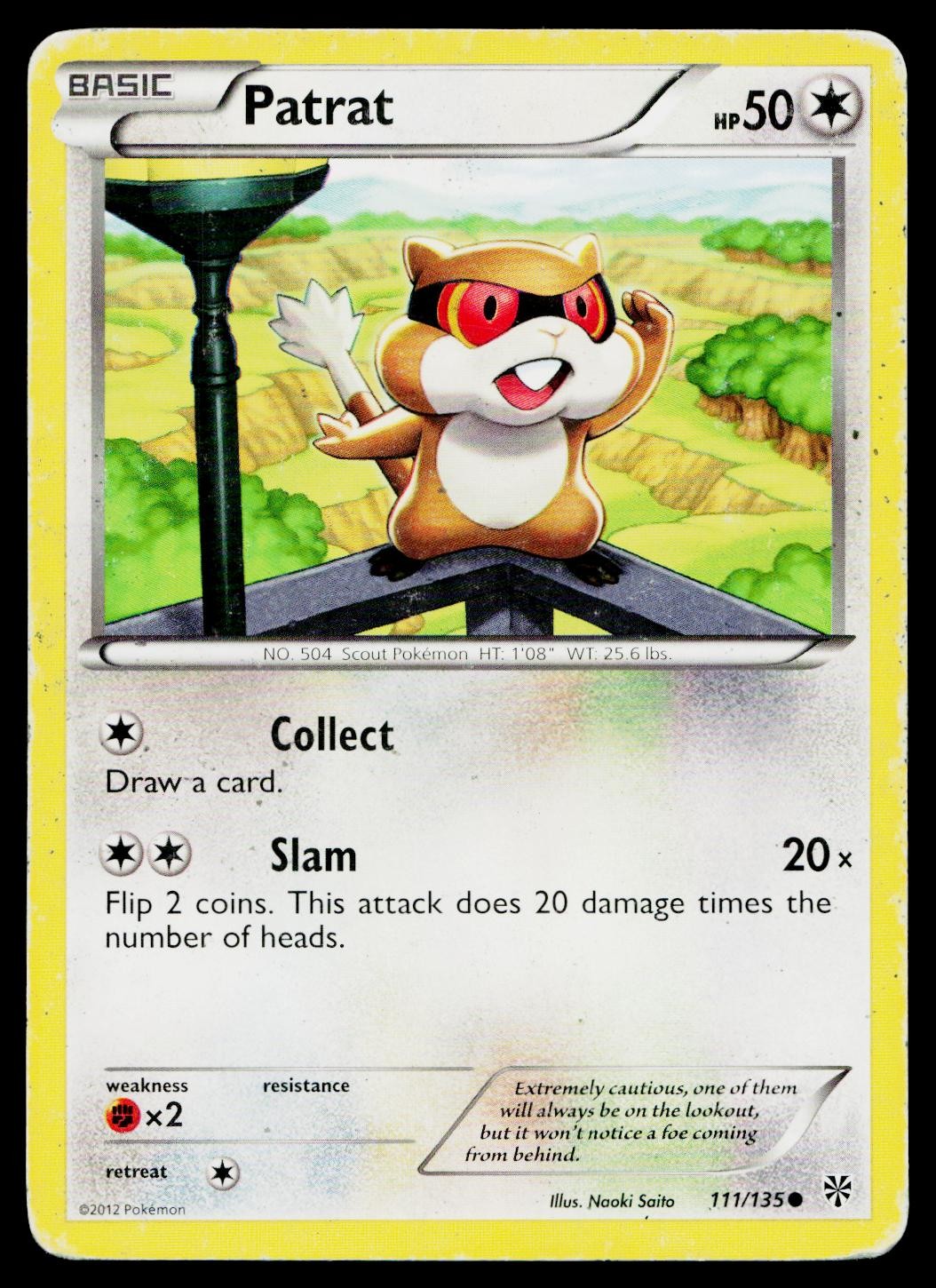 Patrat 111/135 Common Plasma Storm Pokemon Heavily Played