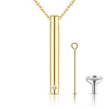 Urn Necklace Pendant for Memorial Ashes with Stainless Steel Keepsake Ash Jewelr