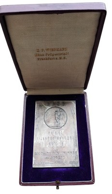 Rare 1919/20 German Swimming Award Plaque   E.F.S.C. Frankfurt   Jugend 100m...