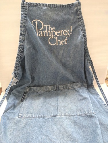 Pampered Chef Denim Two-Pocket Consultant Apron (Adult Size)