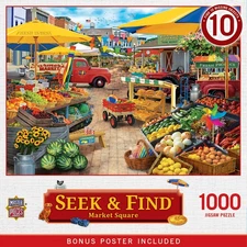 MasterPieces - Seek & Find - Market Square 1000 Piece Jigsaw Puzzle