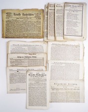 Konvolut Neueste Nachrichten und Allgemeine Zeitung 1825 bis 1873