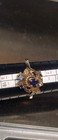 14k Solid Yellow Gold Ring With Gemstones Pre-owned 3.70 Grams Size 8