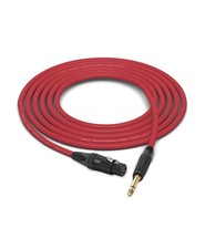 Mogami 2549 Cable  Neutrik Gold XLR-F 1/4" TRS  Red 6 Feet  6 Ft.  6'