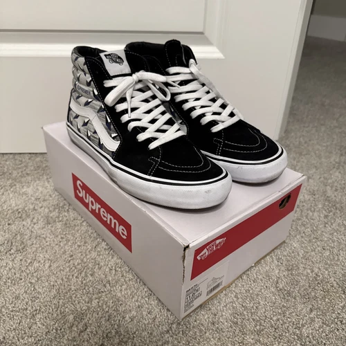 Plaque diamantée US 11 Supreme Vans Sk8 Hi noire VN0A45JDTEB
