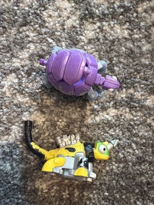 Dinotrux Netflix Reptool Rollers Roller Turtle Dinosaur Trucks Rolling Lot Of 2