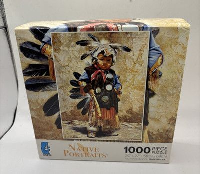 Ceaco Native Portraits 1000 Pcs Puzzle New/Sealed RARE Small Indian boy