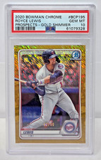 2020 Bowman Chrome GREEN REFRACTOR - ROYCE LEWIS RC Card /50 PSA 10 GEM MINT