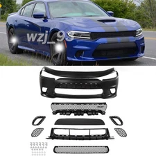 Fits 15-23 Charger 4DR 15 SRT Hellcat Front Bumper Conversion kit w/ Mesh Grill