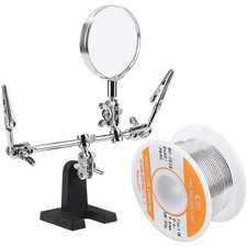 Helping Hand Magnifier 4 Way Alligator Clips Soldering Iron Holder Hobby Work