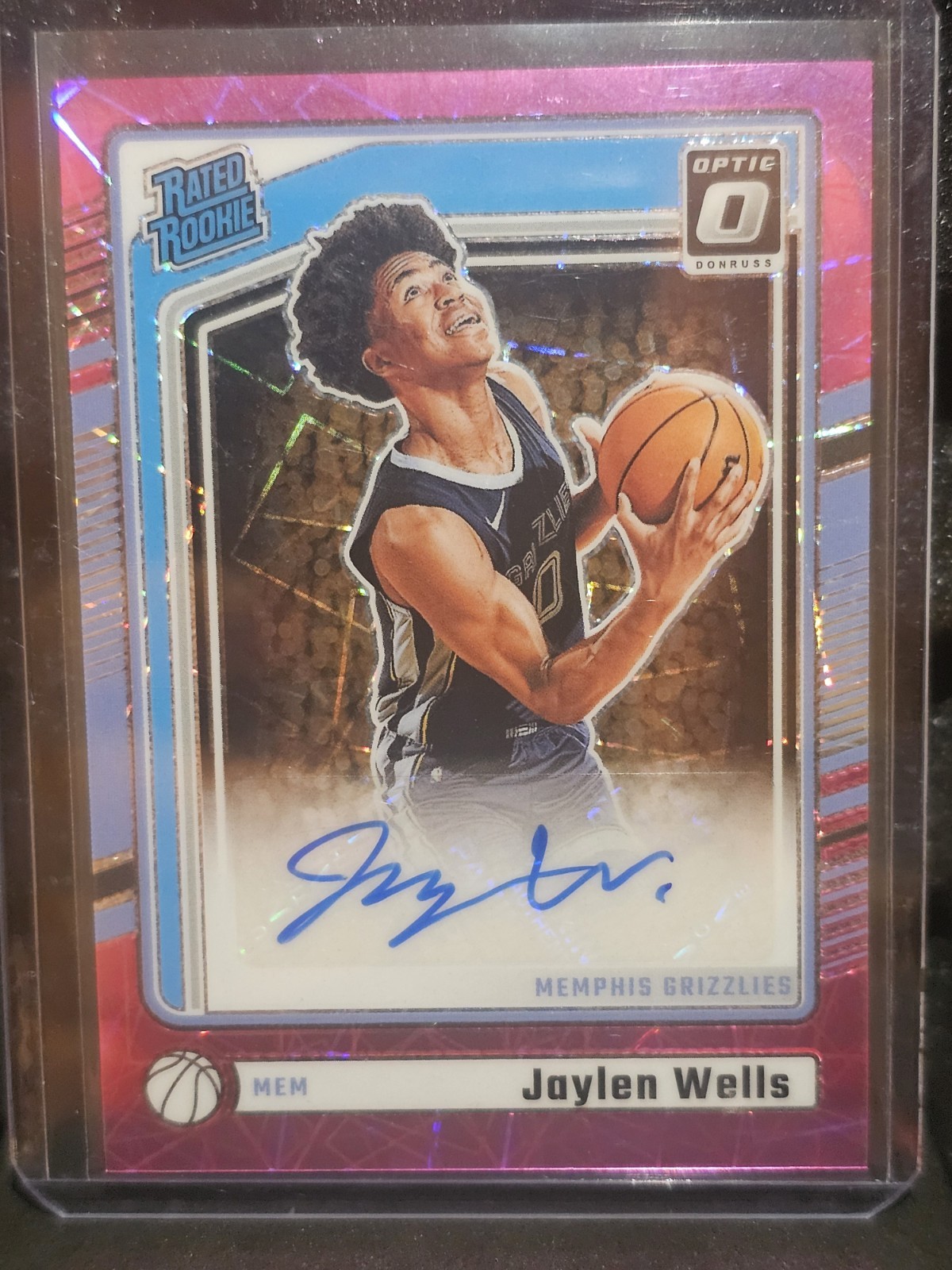 2024-25 Donruss Optic Jaylen Wells Pink Velocity Prizm Auto /79 #327 SP RC 🔥