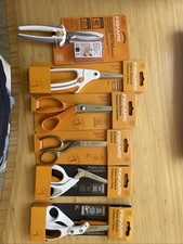 Lot Of 6 Fiskars Fabric Shears Scissors Snips Easy Open Fabric Craft Locking