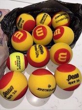 Quick Kids 12 Training Tennis Balls for Kids  Beginners, Reduced Speed