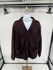 Old Navy Men's Shawl Collar Button Cardigan in Burgundy Size XXL