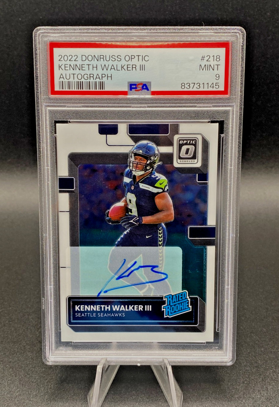Kenneth Walker III AUTO (#/150) PSA 9 | 2022 Panini Donruss Optic Football
