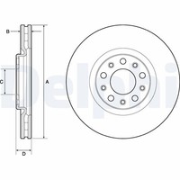 2X Delphi Bremsscheibe BG4763C FüR 500X Fiat Jeep Renegade BU 334 AXR11 Multijet