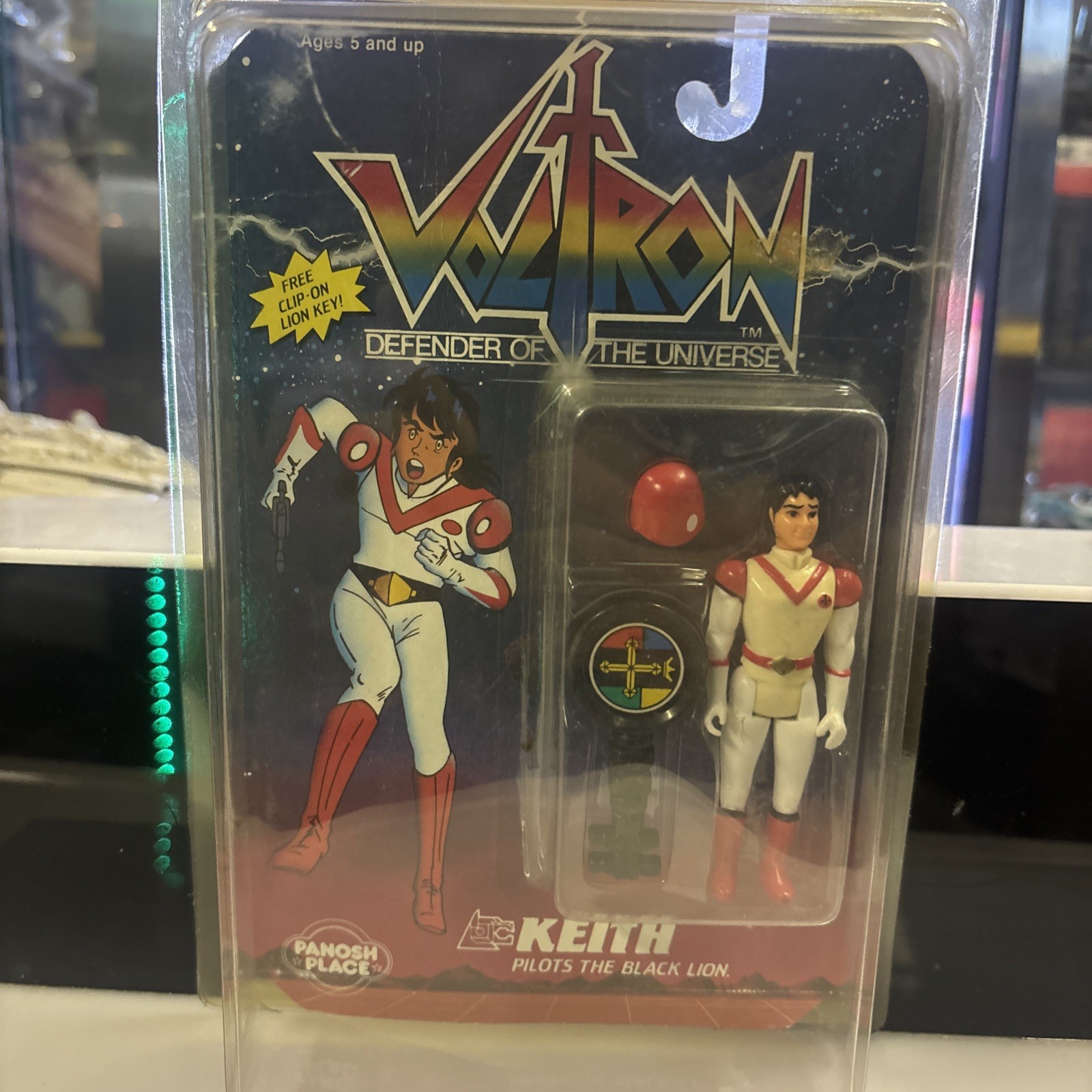 RARE NIB Vintage 1984 Voltron Action Figure: KEITH (Black Lion Pilot)