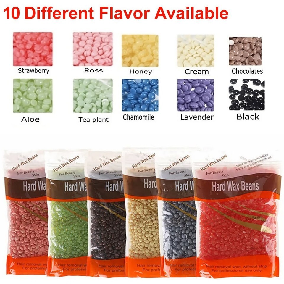 Depilatory Hard Wax Beans Pellet Hot Brazilian Waxing Beads Body Hair Removal UK 3