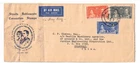 1937 Malaya Straits Settlements Coronation FDC via Hong Kong to Shanghai China