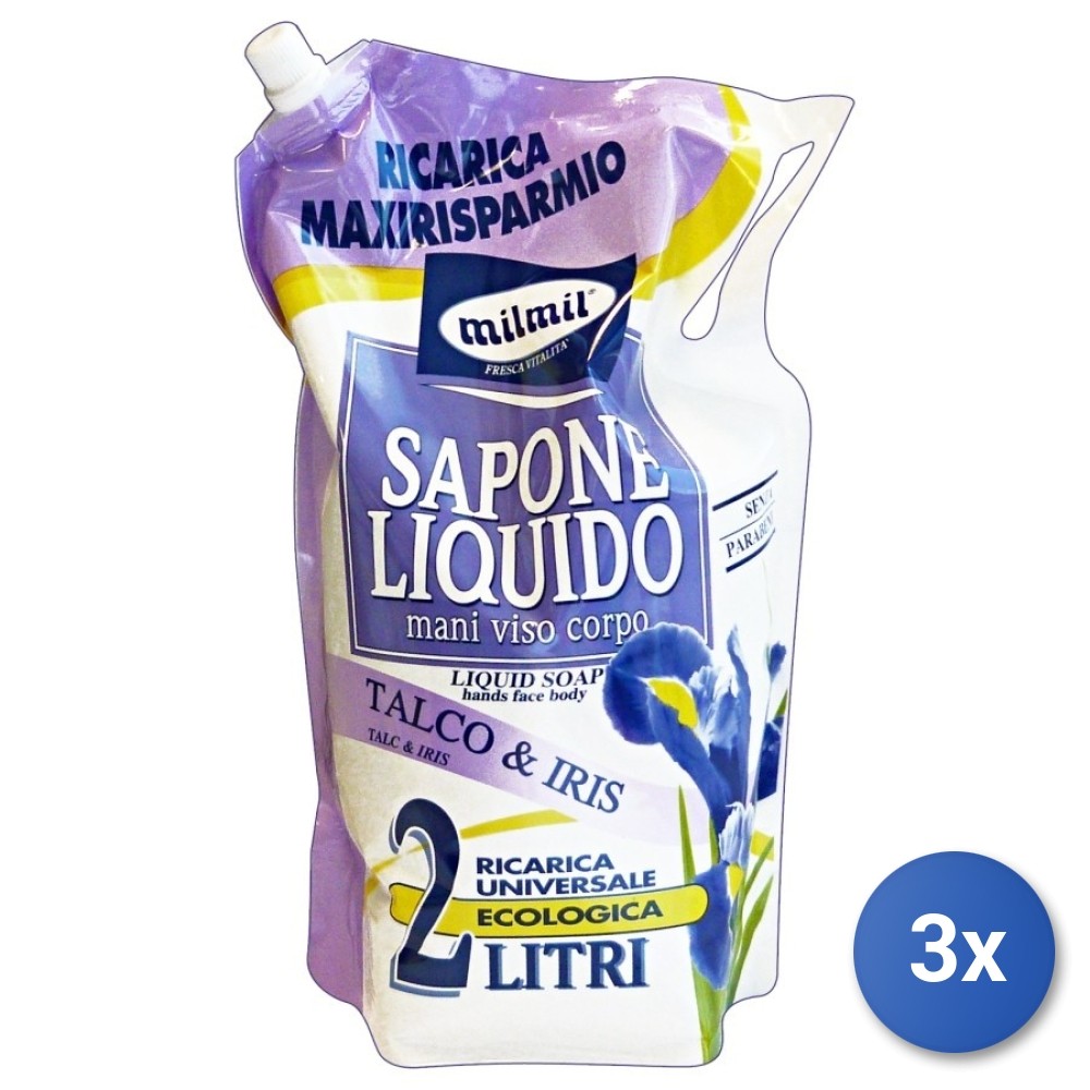3X Mil Mil Soap Bag 2000 ML Talc Iris
