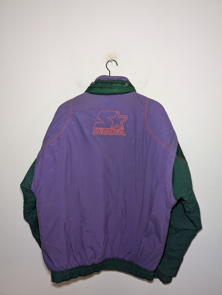 STARTER 90s Purple Green Nylon Jacket Men's L Rare Vintage