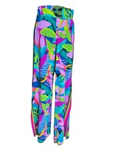 NWT TRINA TURK Rainforest Beach Pants Side Slit Leg Swimsuit Cover Up Pants L