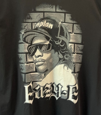 Eazy-E NWA Officially Licensed Black T-Shirt Mens Hiphop Rap 2XL NWT READ