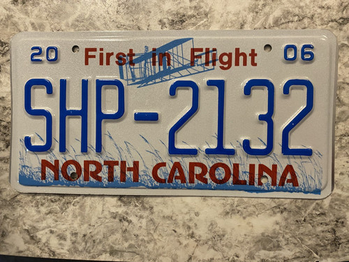 North Carolina License Plate 2006 State Highway Patrol NC Police Tag, # SHP-2132