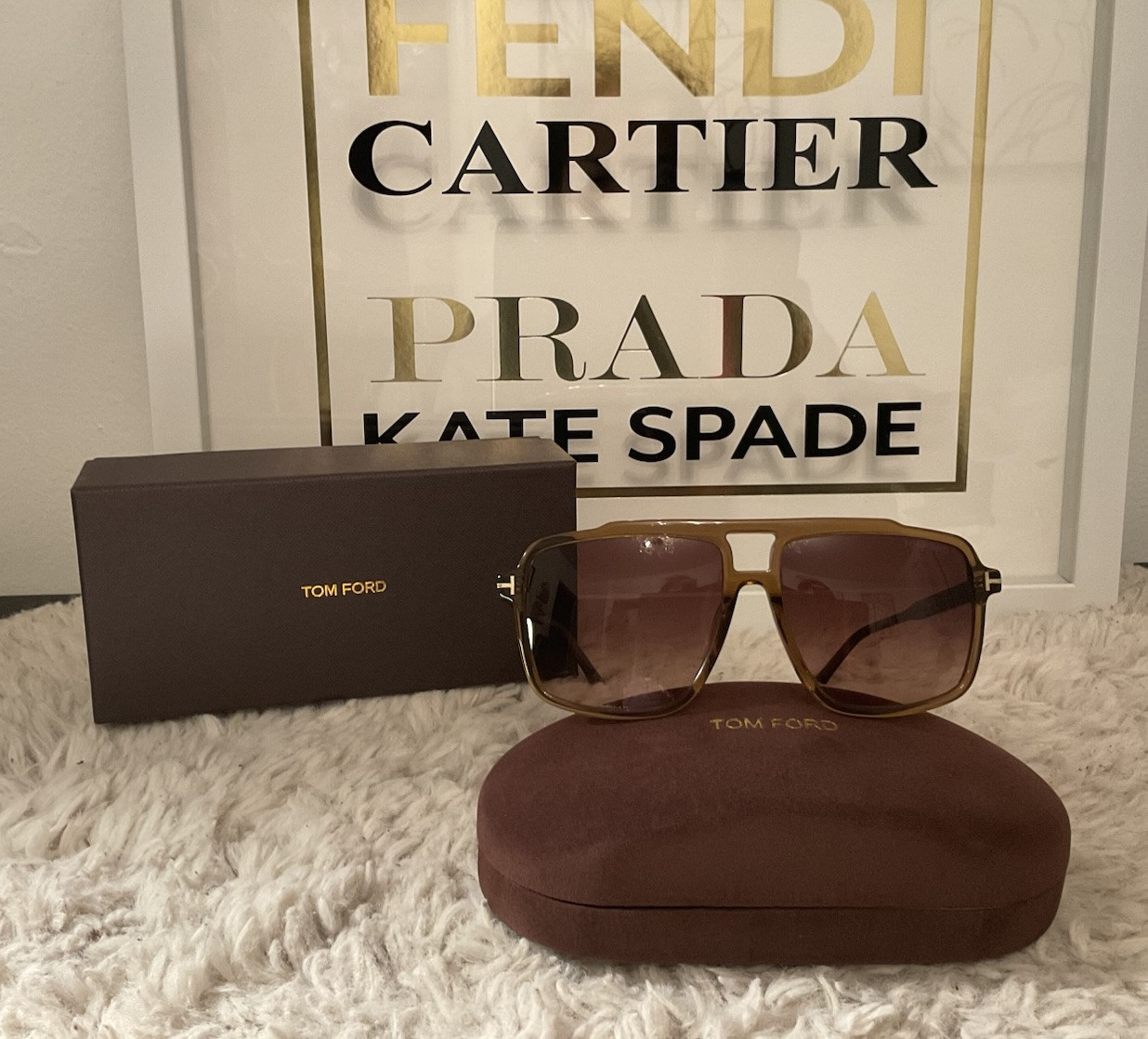 Tom Ford Kemp FT1177 Brown and Gold Sunglasses- Unisex | eBay
