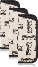 3 Pack Reading Glasses Pouch - Soft Eyeglasses Bag Portable Cloth Eyewear Case