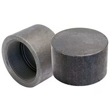 Anvil 0361189400 Cap Cap, 1-1/2" Pipe, Threaded, Black Forged Steel, Class 3000