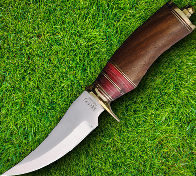 Marbles Hunting Fixed Knife 4.5'' Satin Finish Stainless Steel Blade Wood Handle