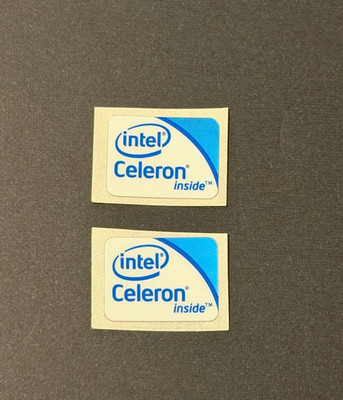 2 x Intel Celeron Inside 1st Gen Sticker Label Decal 21mm x 16mm